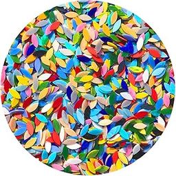 CALANDIS 100x Mixed Colors Petal Mosaic Tiles Hand-Cut Stained Glass Art Decoration-image-60
