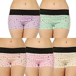 Women Regular Cotton Printed Boyshorts/Panty/Brief (Pack of 5)-image-22