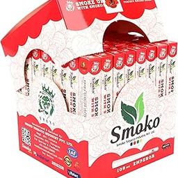 Smoko Rolling Papers | Classic King Size 109 mm | 64 Pcs. Perfect Rolled Cones | Pre Rolled Cones | Red Box | White (Bleached)-image-57