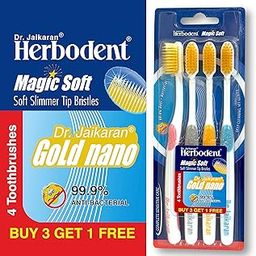 Herbodent® Magic Soft Toothbrush with Korean Gold Nano Bristles - Buy 3 Get 1 Free Combo Pack-image-46
