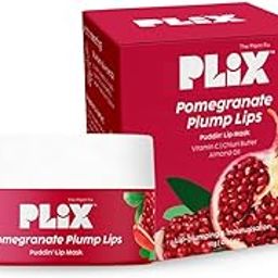 PLIX - THE PLANT FIX Pomegranate Plump Lips Puddin’ Mask for Dry Lips | with Chiuri Butter+ Vitamin C | Lightens Dark Lips| Lip Mask for Soft, Smooth, Plump Lips | 15g-21