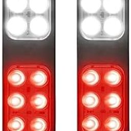Goggian LED Police Light Bar, 12V 10W, 12 LEDs, Dual Color Strobe Warning Light, Waterproof, for Car Bike Bus (Pack of 2)-image-40