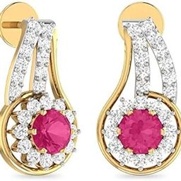 Aucent by PC Jeweller The Jafit 18KT Yellow Gold and Diamond Earrings-picture-44