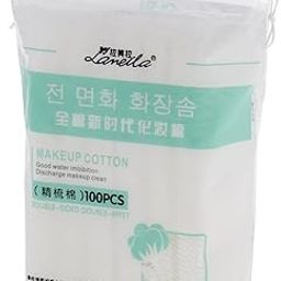 Enakshi® 100 Pieces Premium Professional All Natural Facial Cotton 100% Natural No Fillers - Makeup & Face Cleansing Cosmetic Cotton| Makeup | Sponges Applicators & Cotton-22