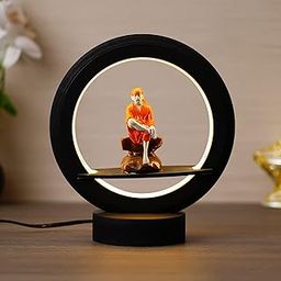 eCraftIndia Shirdi Sai Baba Statue Decorative Circular Table Night Lamp | Spiritual Home Decor | Night Lamp for Bedroom, Living Room | Gift for Birthday, Housewarming, Diwali, Guru Purnima-image-14