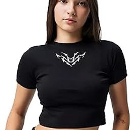 Slim Fitted Croptops for Women's/Girls Stylish Western I Casual Wear Short-Sleeves I Style with Jeans, Skirts-29