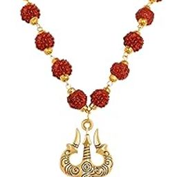 Lord Shiva Trishul Damru Locket with Rudraksha Mala for Men & Boys-image-73