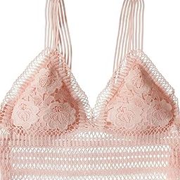 Womens and Girls Regular wear Sexy Floral Lace Silky Net Lightly Padded Non-Wired Bralette Bra | Women Cami Bra Lightly Padded Bra Multi Colour Pack of 1(Free Size for 34 to 36)-image-94