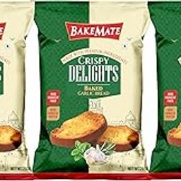 BakeMate Crispy Delights Baked Garlic Bread | Made with Premium Ingredients | 600g (3 x 200g)-image-29