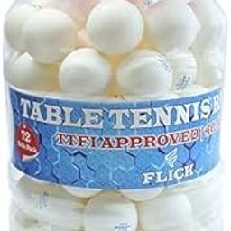 FLICK Supreme 3-Star Table Tennis Balls –T.T.F.I. Approved- Durable and Reliable –Smooth Spin and Control High Bounce & Precision- 40+MM Size,ABS Material - Pack of 72 Balls (1 Jar)-picture-29