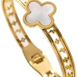 Bracelet for Men Stainless Steel | Clover Kada for men Bracelets brothers | Rakhi Love Bracelet for Boys Gold,Kada | Waterproof, Anti-tarnish Bracelet, Rust-free 8 mm Bracelets for Men golden-image-54