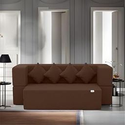 SLEEPSPA Folding Sofa Cum Bed 78x36x14 inch Jute Fabric with Cushions, Perfect for Guests with 1 Year Warranty-image-52