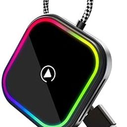 IBIN Wireless Carplay Adapter, Android Auto Wireless Adapter with Beat-Synthed Light, Converts Factory Wired CarPlay to Wireless, Plug and Play Wireless Android Auto Adapters for Car-1