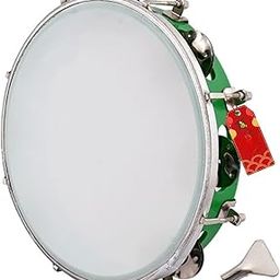 SPEHUB Dafli Musical Instrument Dafli/Tambourine 10 inch Hand Percussion Musical Instrument (Yellow tambourine) (Green tambourine)-image-48