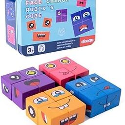 Skosh Crazy Face Changing Puzzle Game – 4-Color Cube Expression Matching & Memory Recognition Game for Kids | Fun Face Puzzle Challenge for Boys & Girls (Ages 3+)-12