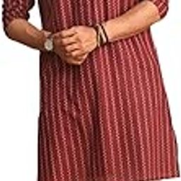 Men's Maroon And White Cotton Kurta Pyjama Set-AA172-image-1