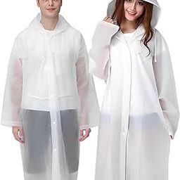 Reusable Waterproof Raincoat for Men & Women | Transparent EVA Rain Poncho with Hood | Lightweight, Foldable, Full-Length Rain Jacket | Travel, Hiking, Camping-20