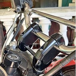RoadRash RE Interceptor 650 Handle bar Height Raiser 2 Inches Angled [Matte Black]-image-50