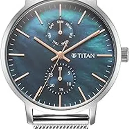 titan Workwear Slimline Mother of Pearl Dial Stainless Steel Strap Analog Watch for Women-95143SM01/NT95143SM01-picture-20