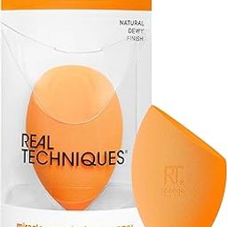Real Techniques Miracle Complexion Sponge, Beauty Sponge For Makeup Blending & Foundation Application, Streak Free Full Coverage Finish, 1 Count-4