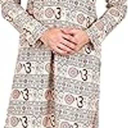 Men's Cotton Solid Casual Straight Long Om (Shree Radha Krishna ji) Printed Kurta for Men (Man's) Man Traveling Kurta, Kurta for Puja (to Worship)-image-12