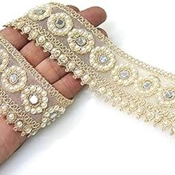 Strala Golden Color Laces for Dresses, Sarees, Lehenga, Suits, Bags, Decorations, Borders, Crafts and Home Décor,Blouse (3 mtr) Design-260-image-18