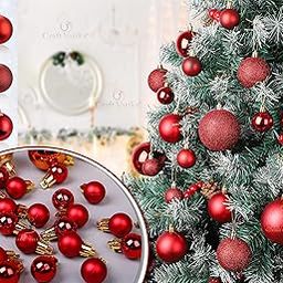CraftVatika 24 Pcs 3CM Multi Christmas Tree Baubles Balls - Xmas Hanging Ornament Decor - Christmas Decoration Items and Gifts-image-10