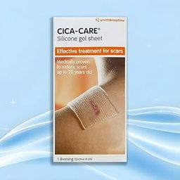 2025 New and Advanced Formulation reinforced with elastomeric Cured silicone Gel membrane backing Smith and Nephew Cica-Care,(Imported from U.k)12 cm x 6 cm (Pack of 1)-picture-30