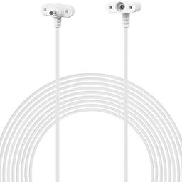 HHOP 2.5m/8.2ft DC Extension Cable Compatible with Ring Spotlight Cam Battery Solar Panel Weatherproof Placing Solar Panel Further for Maximum Sunlight Exposure, White-image-26