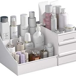 Shrux Multi-Grid Plastic Desktop Storage Box with Drawers - Nail Polish, Lipstick, Stationery & Sundries Organizer - Multiuse Tabletop Storage Shelf-28