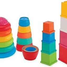 Giggles Funskool Stack N Nest, Nesting & Stackable Toy Blocks for Kids, Encourages Learning & Development, Fun Activity for Babies, Gift Set for Kid, Age 6+ Months-7