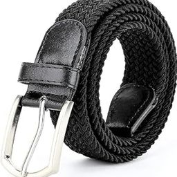Elastic Woven Belt, Black, Stretchable up to 101 cm Waist, Hole-Free Design-image-96