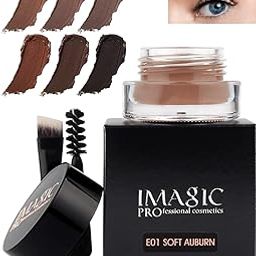 COSLUXE IMAGIC Eyebrow Gel Brow Pomade Set Waterproof, Tinted Brow Cream with Brush, High-pigmented 24 Hour Wear, Longlasting Smudge Proof, Eyebrows Gel Brow for Women (E05 DARK BROWN)-picture-13