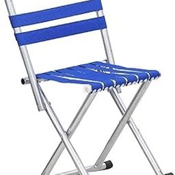 Wrishay Galvanized Metal Folding Chair and Stool for Travel Camping Hiking Fishing Picnic Garden Lawn Sitting Stool Collapsible Foldable Lightweight Stool Chair (Blue)-image-37
