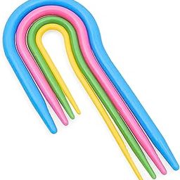 ADW Craft’S® U-Shaped Needle Set – Pack of 4 Curved Plastic Cable Stitch Holders & Crochet Hooks for Knitting and Craft Work-image-98