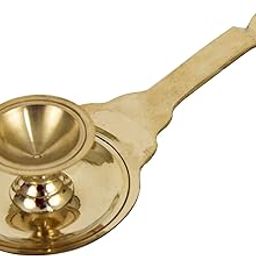 Spillbox Kapoor|Karpoor Diya Deepam Deepa Burner Brass Karpuram Arati|Aarti|Arthi|Arti|Arathi|Aarathi Stand for Dhoop Puja|Home and Office Decoration[Weight:70g]–Ganga-Karpoor-Stand-27