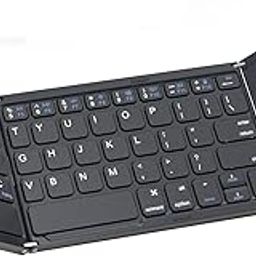 atdaraz Foldable Bluetooth Keyboard, Folding Portable Wireless Keyboard with touchpad,Travel Pocket Keyboard for iOS Android Windows Mac Smartphone Tablet & Laptop, Sync Up to 3 Devices, Black-image-70