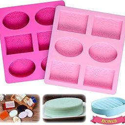 bake bon SJ 12 Unique Patterns BPA-Free Hand Silicone Soap Baking , Ice Cube Moulds for Body, Baby, Kid - Pack of 2-image-14
