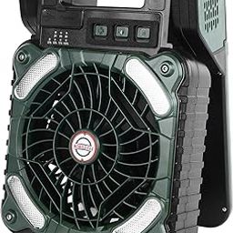 Seafrrzios Portable Battery Fan with Solar Panel, 10400 mAh Rechargeable with LED Light 4 Speed Timer Small USB Table Fan for Camping Outdoor Indoor Picnic Cooling Sleeping-image-50