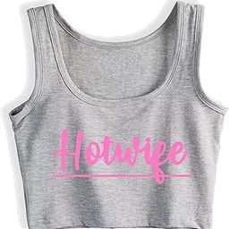 New Summer Crop Top Cute Hotwife Line Breathable Sleeveless Gift for Woman Wife-63