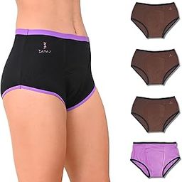 | Boxer Fit for High Flow | Reusable Period Panty | Soft & Comfortable Panty | Plus Size Panties for Women | for Office & Travel | Size 4XL | Combo Pack of 5 Multicolour-image-23