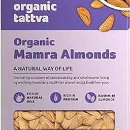 ORGANIC TATTVA - Kashmiri Whole Mamra Almonds/Badams (250G, Pack Of 1) - Fresh,Nutritious,Delicious,Crunchy - Certified Organic,Non-Gmo,No Preservatives-image-64
