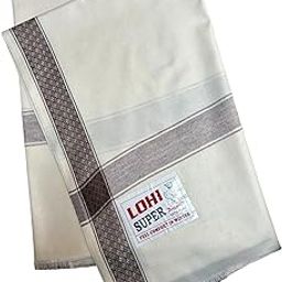 Embroidered Corners (40x80inches) Lohi/Shawl Stole For Men (White)-image-22