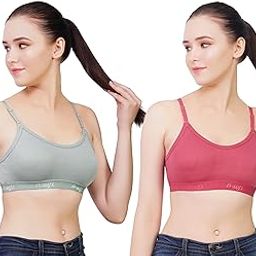 Medium Impact Sports Bra, Non-Wired, Non-Padded, Seamless Full Coverage, for Gym, Yoga, Workout-image-19