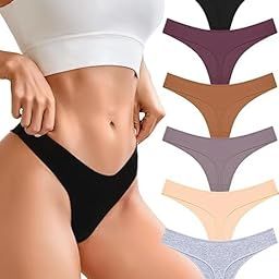 Florafit Women's Viscose Cotton Lycra G-Staring Thong Panties Combo Pack of 6 | Thong Panty for Women Sexy |T-Back Panty Set for Women-picture-50