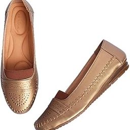 Women's Ballies| Perforated Lesar Cut Floral Design with Comfort | Lightweight and Cushioned Insole Ballies For Girls & Women-image-45