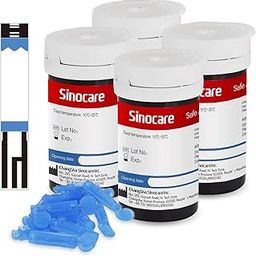 SINOCARE SAFE AQ Blood Glucose Test STRIPS, Box of 100 | Works with SAFE AQ GLUCOMETER ONLY | Lancets not included | Blood Glucose Monitor Strips, Pack of 100-11