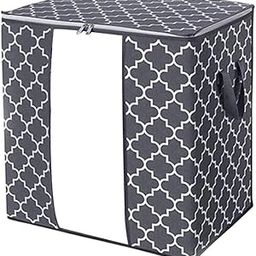 UJEAVETTE Clothes Storage Bag Quilt Bedding ZiABSer Organizer Gray 63x45x36cm A-26
