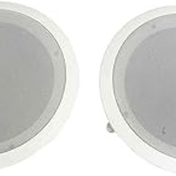 8" Ceiling Wall Mount Speakers - Pair of 2-Way Midbass Woofer Speaker 1'' Polymer Dome Tweeter Flush Design w/80Hz - 20kHz Frequency Response & 150 Watts Peak Easy Installation - Pyle PDIC51RDBK-picture-5