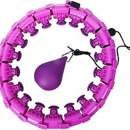 JAGDIV Smart Hula Exercise Hoops 24 Sections Soft Gravity Ball with 360 Degree Massage Fitness Massage Function Two in one Smart Hula Hoop for Adults and Children to Lose Weight-3